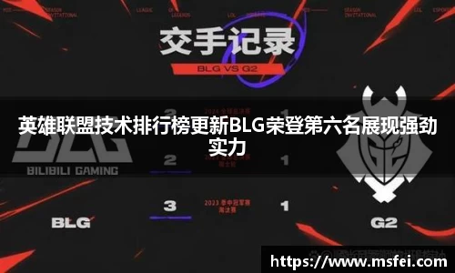 英雄联盟技术排行榜更新BLG荣登第六名展现强劲实力